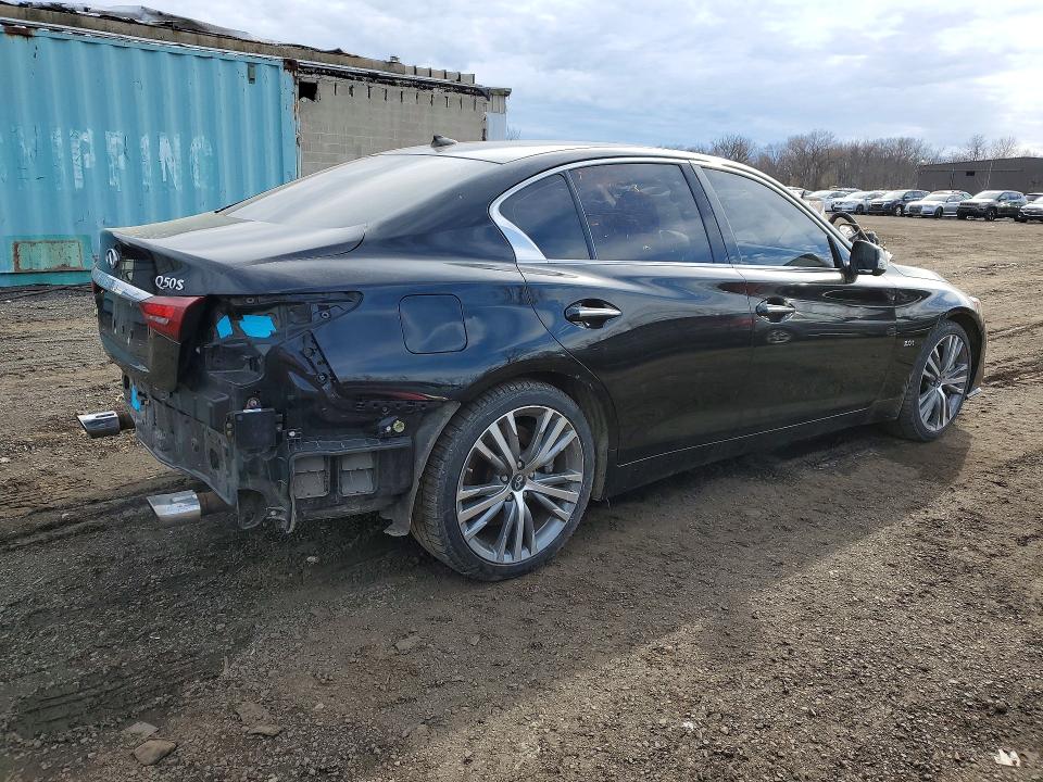 2019 Infiniti Q50 VIN JN1EV7AR5KM550340 COPART salvage auction — REAR END, Ct - Cert Of Title-Salvage, sold $5,600 on 2026-07-17 (photo 3)