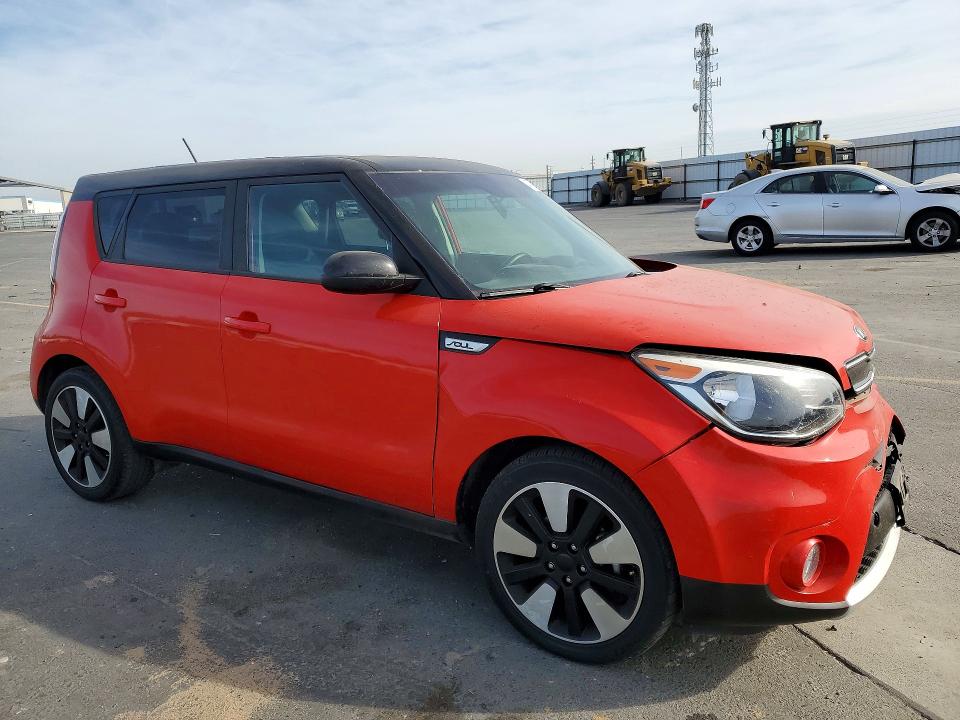 2018 Kia Soul VIN KNDJP3A53J7574399 COPART salvage auction — FRONT END, Ca - Salvage Certificate, sold $3,450 on 2026-07-09 (photo 4)
