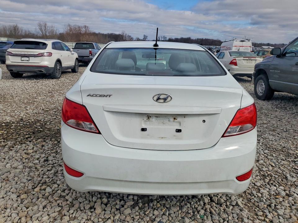 2016 Hyundai Accent VIN KMHCT4AE4GU977131 COPART salvage auction — WATER/FLOOD, MI - CERT OF TITLE-SALVAGE FLOOD, sold $500 on 2026-07-02 (photo 6)