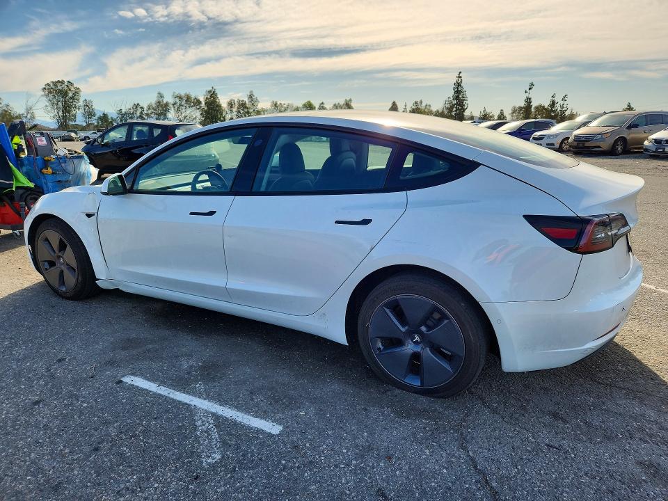 2022 Tesla Model 3 VIN 5YJ3E1EA9NF157153 COPART salvage auction — FRONT END, Ca - Salvage Certificate, sold $6,900 on 2026-07-30 (photo 2)