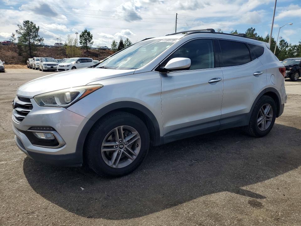 2017 Hyundai Santa fe VIN 5XYZU3LBXHG445345 COPART salvage auction — REAR END, Sc - Cert Of Title-Salvage, sold $500 on 2026-07-24 (photo 1)