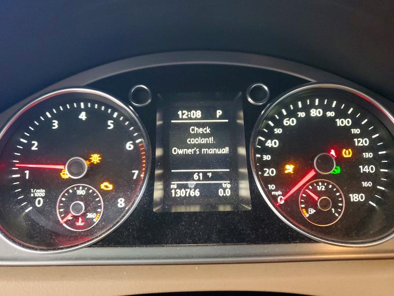 2013 Volkswagen Passat cc VIN WVWRP7AN2DE528511 COPART salvage auction — FRONT END, Salvage Title, sold $1,050 on 2026-08-12 (photo 9)