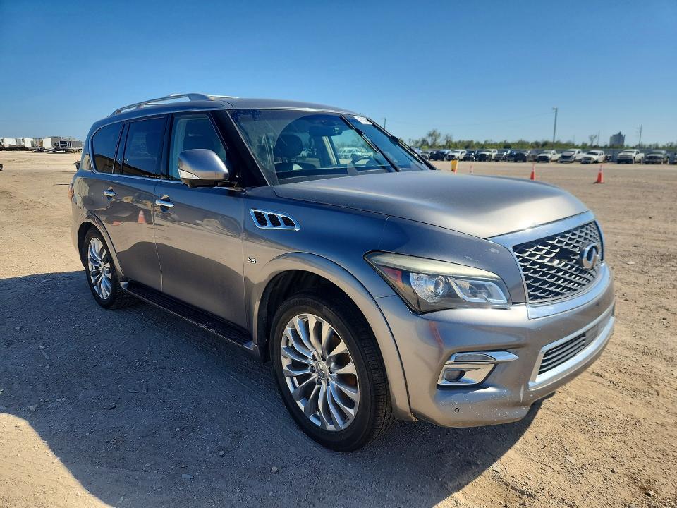 2015 Infiniti Qx80 VIN JN8AZ2NF9F9571630 COPART salvage auction — FRONT END, Tx - Salvage Vehicle Title, sold $30 on 2026-07-29 (photo 4)