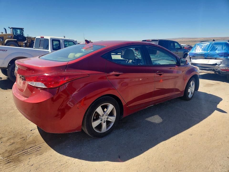 2012 Hyundai Elantra VIN KMHDH4AE8CU307338 COPART salvage auction — FRONT END, Nm - Cert Of Title-Salvage, sold $400 on 2026-07-13 (photo 3)