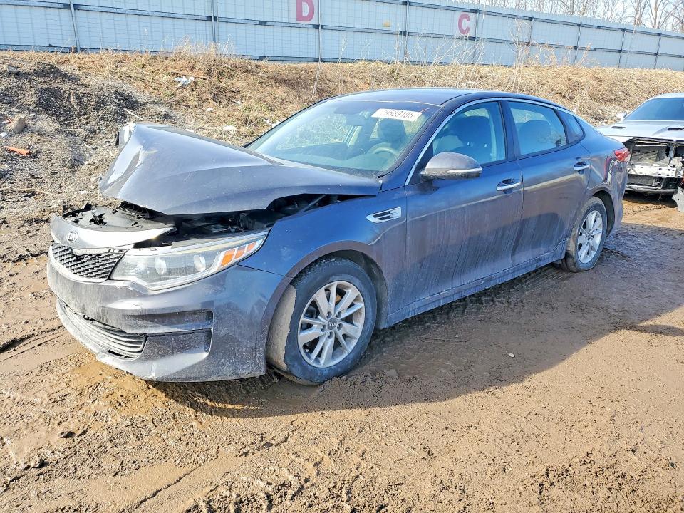 2017 Kia Optima VIN KNAGT4L37H5146202 COPART salvage auction — FRONT END, Mi - Certificate Of Title, sold $700 on 2026-07-21 (photo 1)