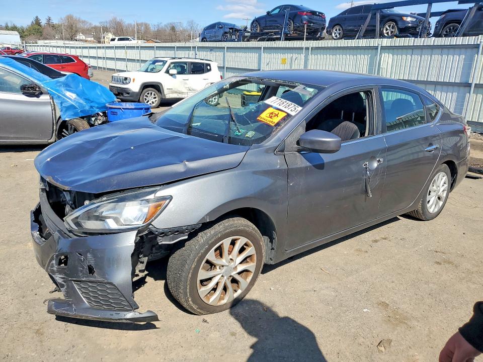 2019 Nissan Sentra VIN 3N1AB7AP4KL624864 COPART salvage auction — FRONT END, Pa - Reconstructed Clean, sold $650 on 2026-07-10 (photo 1)