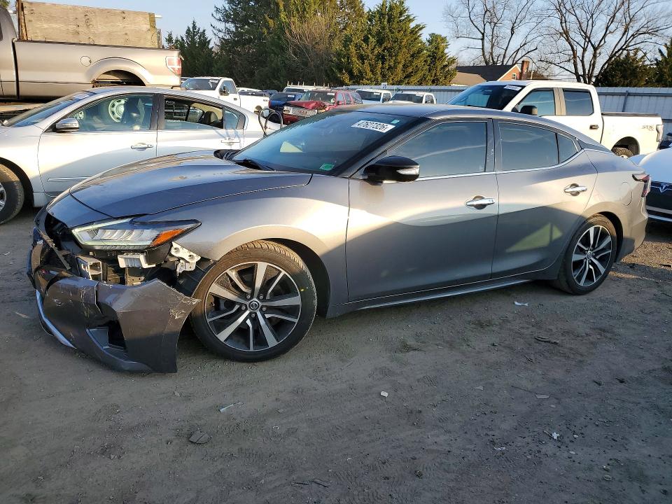 2021 Nissan Maxima VIN 1N4AA6CV7MC508987 COPART salvage auction — FRONT END, Md - Cert Of Salvage > 75% Damage, sold $2,100 on 2026-07-20 (photo 1)