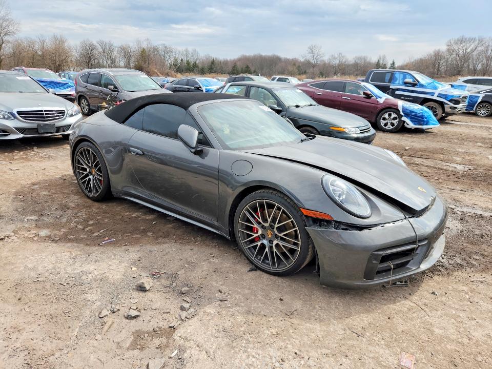2022 Porsche 911 VIN WP0CB2A93NS245256 COPART salvage auction — VANDALISM, Nj - Cert Of Title-Salvage, sold $21,100 on 2026-07-08 (photo 4)