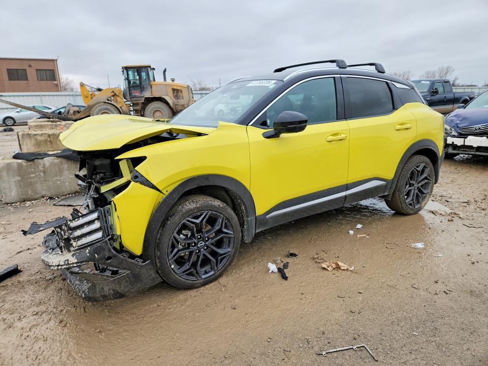 2025 Nissan Kicks VIN 3N8AP6DD5SL347110 COPART salvage auction — FRONT END, Ks - Cert Of Title-Salvage, sold $4,600 on 2026-07-09 (photo 1)