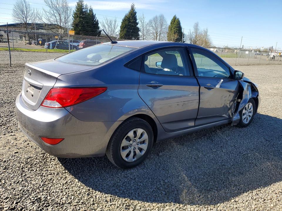 2016 Hyundai Accent VIN KMHCT4AE4GU108044 COPART salvage auction — FRONT END, Or - Lien Papers Salvage, sold $1,750 on 2026-07-14 (photo 3)