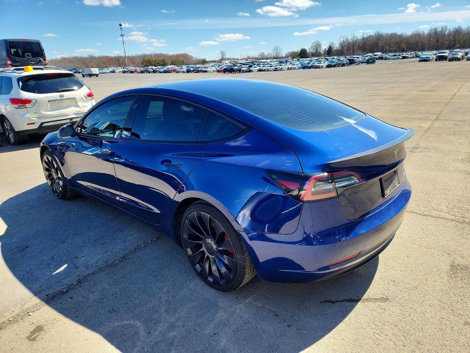2022 Tesla Model 3 VIN 5YJ3E1EC1NF268636 COPART salvage auction — FRONT END, Nj - Cert Of Title-Salvage, sold $5,000 on 2026-07-21 (photo 2)