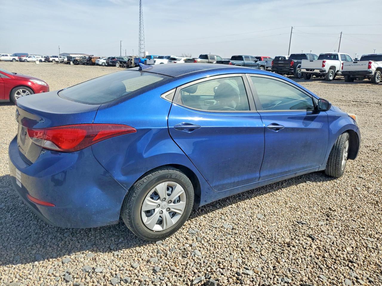 2016 Hyundai Elantra VIN 5NPDH4AE8GH700423 COPART salvage auction — Hail, TX - SALVAGE VEHICLE TITLE, sold $1,700 on 2026-03-31 (photo 3)