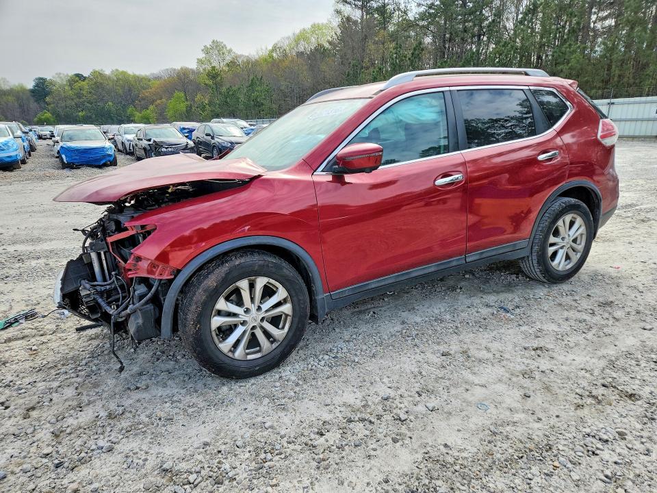 2016 Nissan Rogue VIN 5N1AT2MT8GC917901 COPART salvage auction — FRONT END, Ga - Cert Of Title-Salvage, sold $1,450 on 2026-07-02 (photo 1)