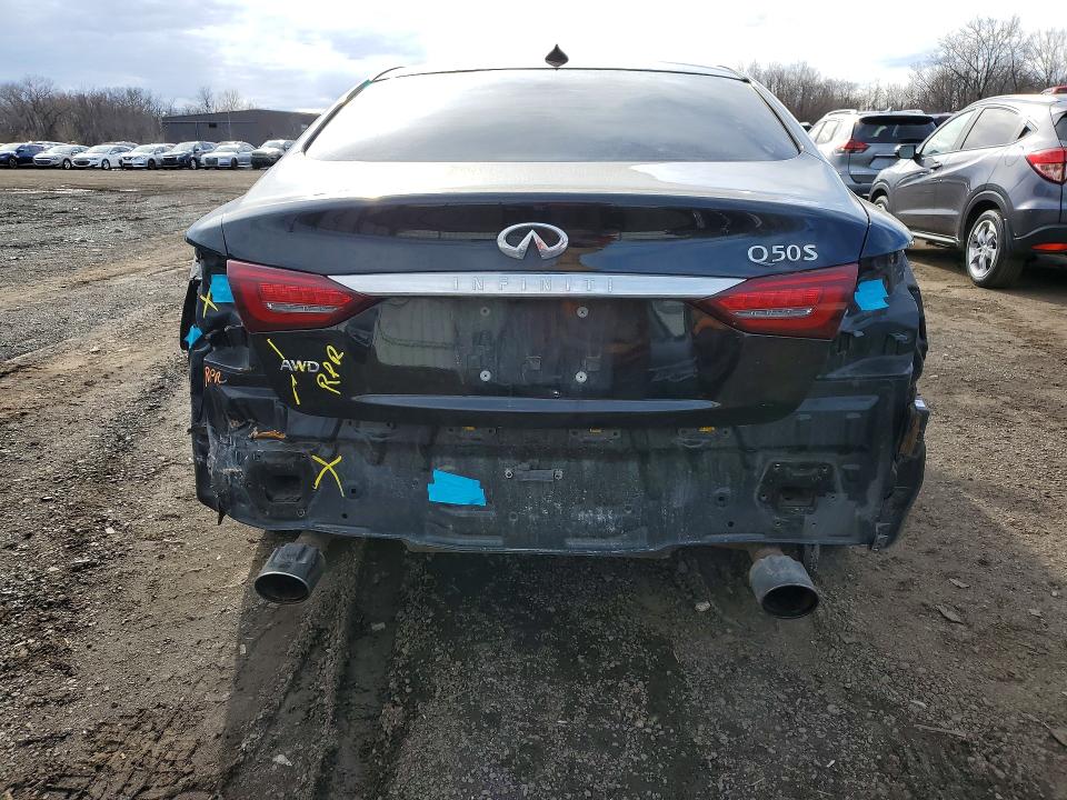 2019 Infiniti Q50 VIN JN1EV7AR5KM550340 COPART salvage auction — REAR END, Ct - Cert Of Title-Salvage, sold $5,600 on 2026-07-17 (photo 6)