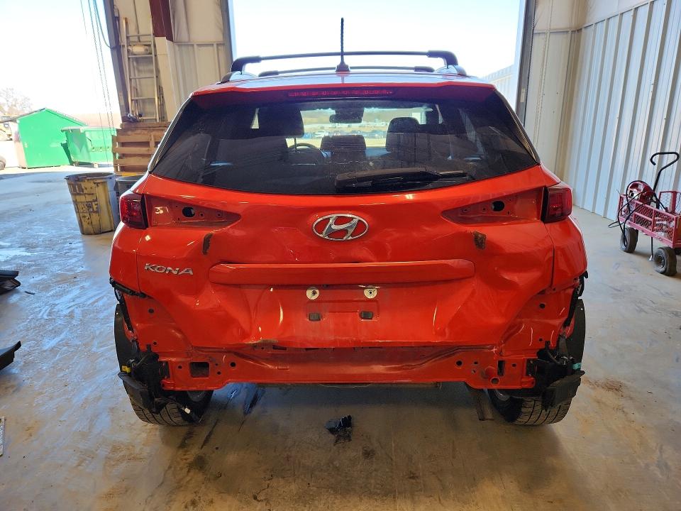 2019 Hyundai Kona VIN KM8K22AA1KU374680 COPART salvage auction — REAR END, Wv - Salvage Certificate, sold $2,000 on 2026-07-07 (photo 6)