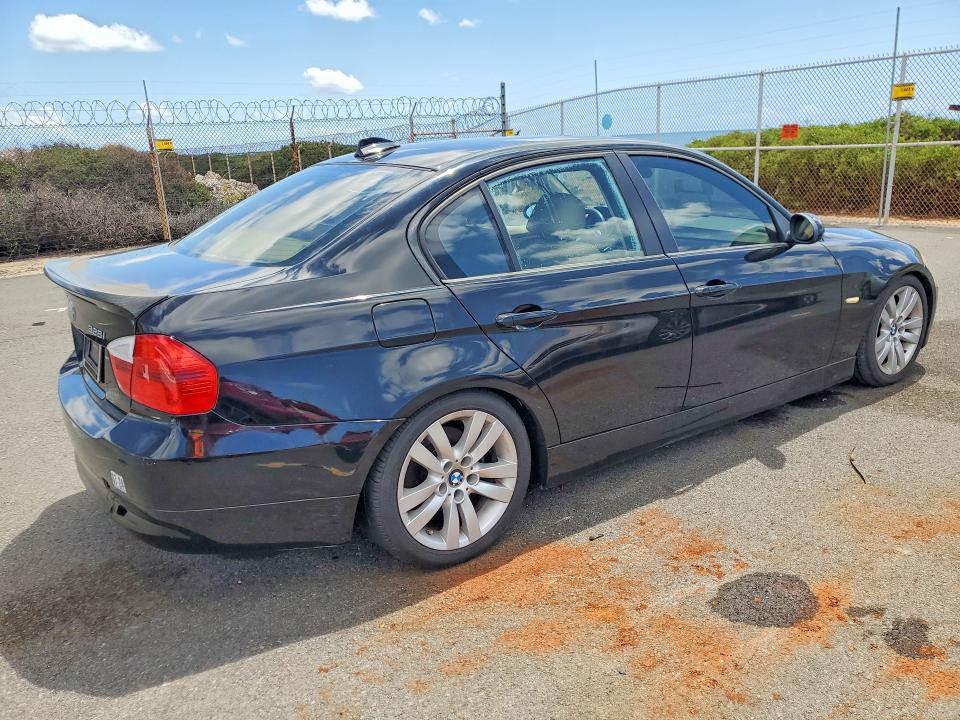 2008 BMW 3 series VIN WBAVA37518NL51999 COPART salvage auction — WATER/FLOOD, Hi - Certificate Of Salvage, sold $125 on 2026-07-13 (photo 3)