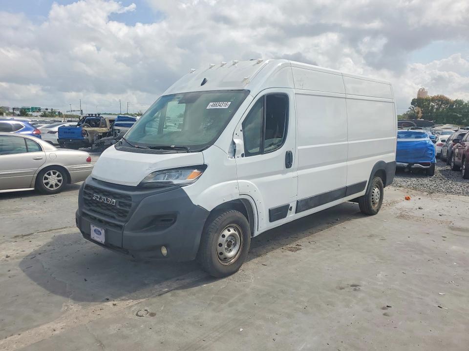 2024 Ram Promaster 2500 VIN 3C6LRVDG4RE112917 COPART salvage auction — FRONT END, IN - CERT OF TITLE-SALVAGE TITLE, sold $7,600 on 2026-07-29 (photo 1)