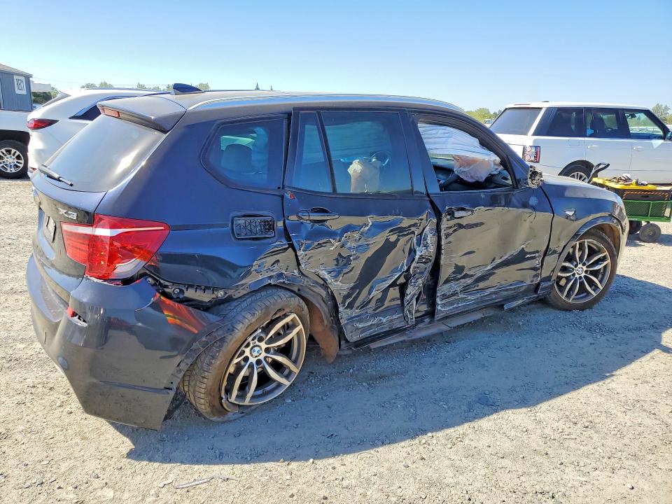 2017 BMW X3 VIN 5UXWX7C53H0U41332 COPART salvage auction — SIDE, CA - SALVAGE CERTIFICATE, sold $2,800 on 2026-07-14 (photo 3)