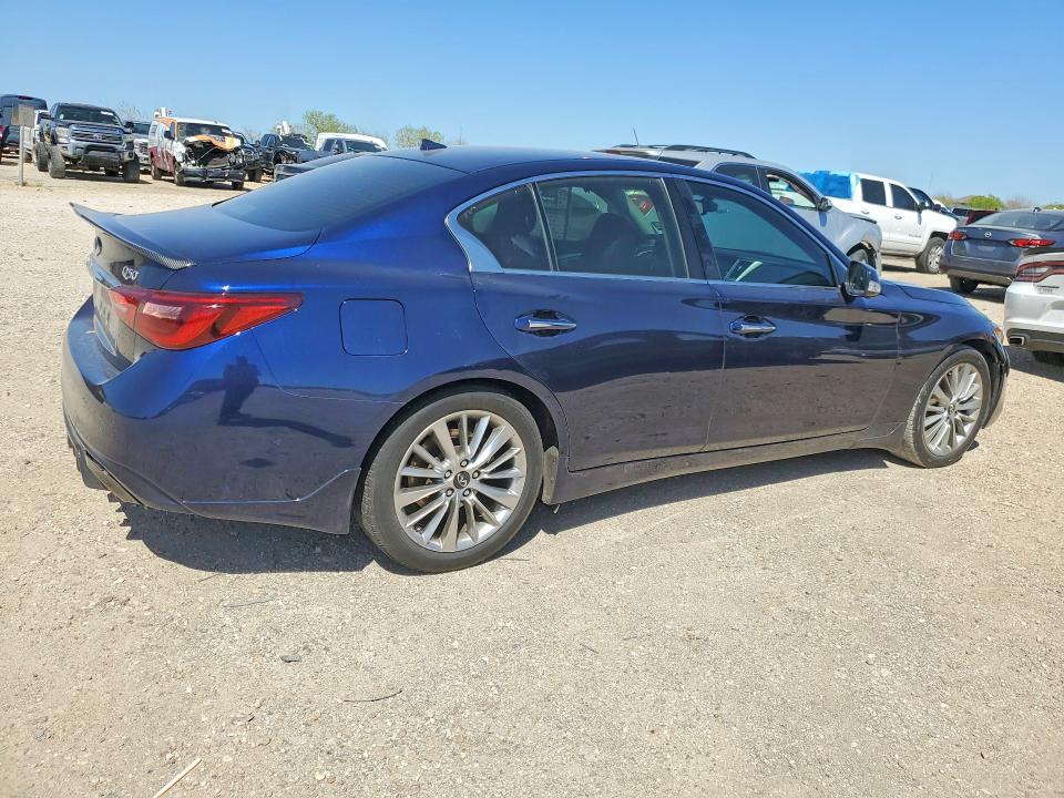 2021 Infiniti Q50 VIN JN1EV7BP3MM701823 COPART salvage auction — SIDE, Tx - Certificate Of Title, sold $1,850 on 2026-07-23 (photo 3)