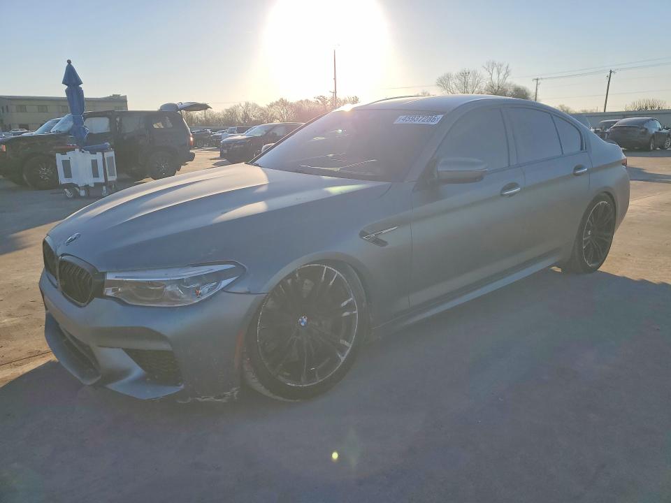 2018 BMW M5 VIN WBSJF0C52JB282425 COPART salvage auction — UNDERCARRIAGE, TX - SALVAGE VEHICLE TITLE, sold $21,500 on 2026-07-06 (photo 1)