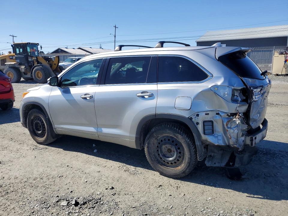 2016 Toyota Highlander VIN 5TDJKRFH2GS502483 COPART salvage auction — REAR END, NS - SALVAGE TITLE, sold $5,200 on 2026-07-23 (photo 2)