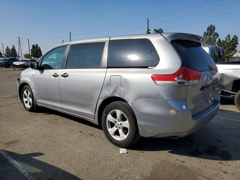 2011 Toyota Sienna VIN 5TDKA3DC9BS008044 COPART salvage auction — FRONT END, CA - SALVAGE CERTIFICATE, sold $1,650 on 2026-07-30 (photo 2)
