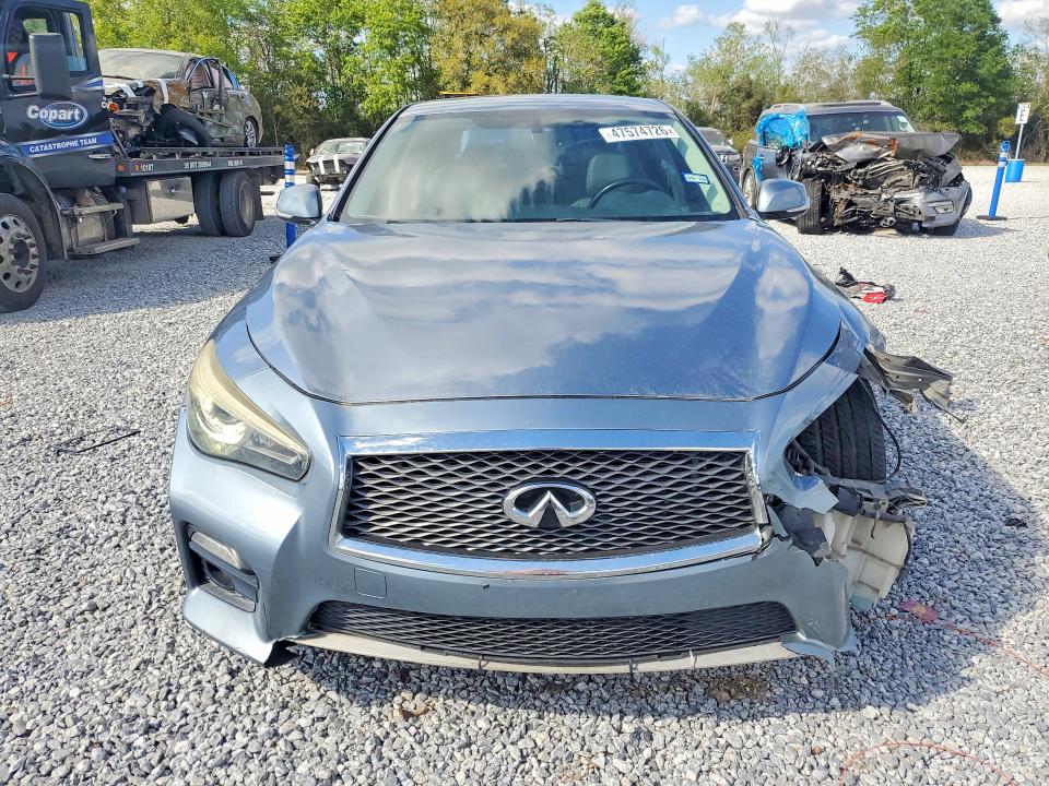 2014 Infiniti VIN JN1BV7APXEM690664 COPART salvage auction — FRONT END, Tx - Salvage Vehicle Title, sold $2,000 on 2026-07-13 (photo 5)