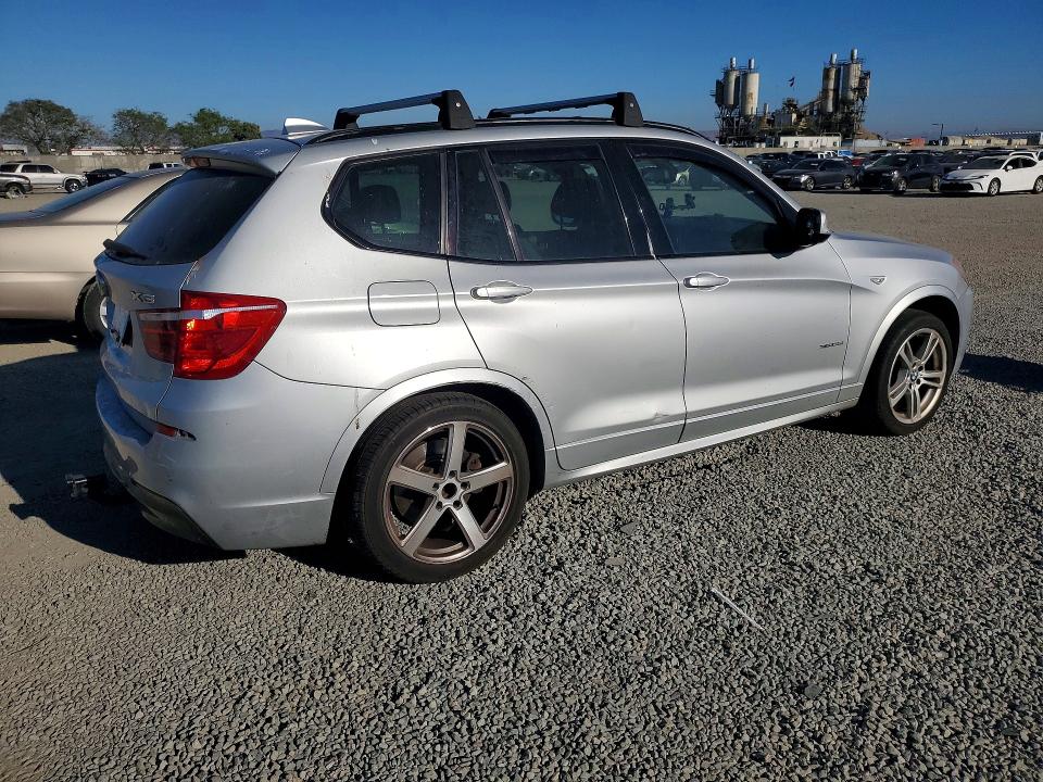 2014 BMW X3 VIN 5UXWX7C53E0E79335 COPART salvage auction — MECHANICAL, Ri - Dis/Dlr/Exp Only Clean Title, sold $800 on 2026-07-02 (photo 3)