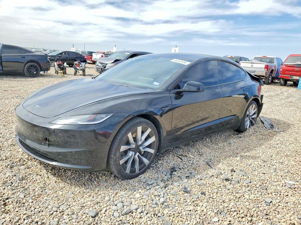2024 Tesla Model 3 VIN 5YJ3E1EA5RF768013 COPART salvage auction — REAR END, TX, sold $11,100 on 2026-09-01 (photo 1)
