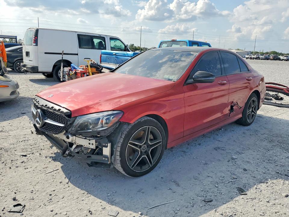 2021 Mercedes-benz C class VIN W1KWF8EB3MR607048 COPART salvage auction — FRONT END, Wv - Certificate Of Title, sold $7,800 on 2026-07-26 (photo 1)