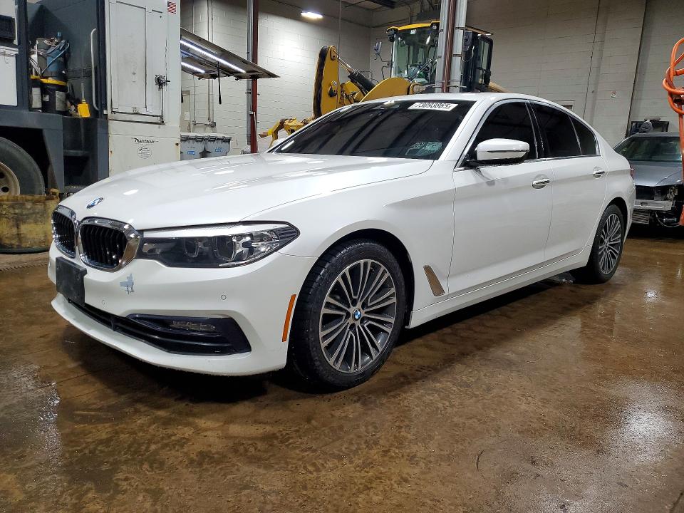2018 BMW 5er VIN WBAJE7C5XJWC57526 COPART salvage auction — FRONT END, Ny - Mv-907A Salvage Certificate, sold $10,300 on 2026-07-07 (photo 1)