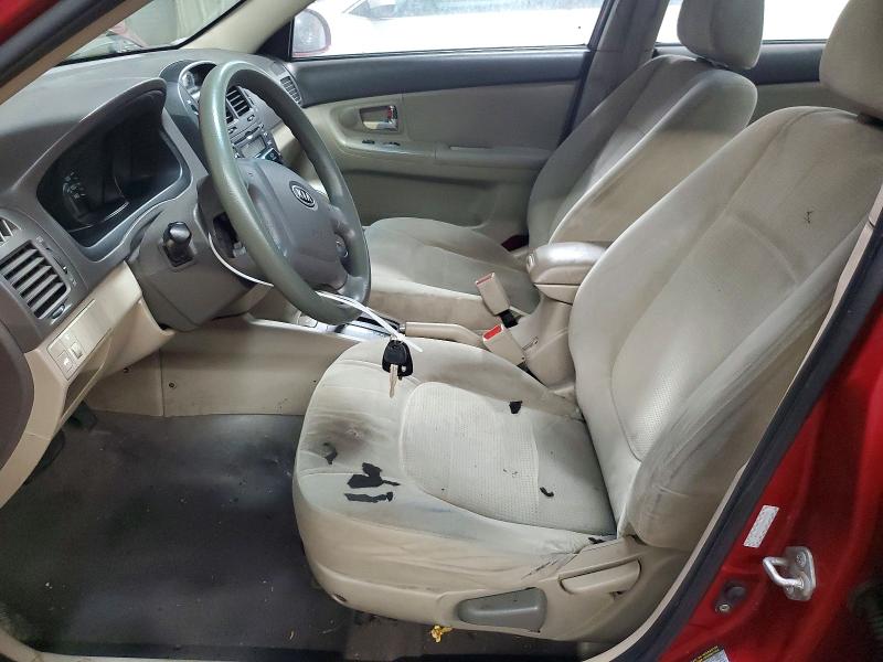 2009 Kia Spectra VIN KNAFE221095587181 COPART salvage auction — FRONT END, Il - Salvage Certificate, sold $300 on 2026-07-07 (photo 7)