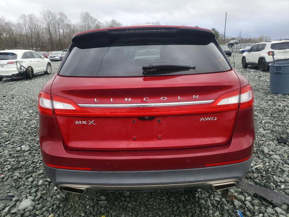 2016 Lincoln Mkx VIN 2LMTJ8KR1GBL31618 COPART salvage auction — NORMAL WEAR, Nc - Dealer Only Clean Title, sold $1,950 on 2026-07-29 (photo 6)