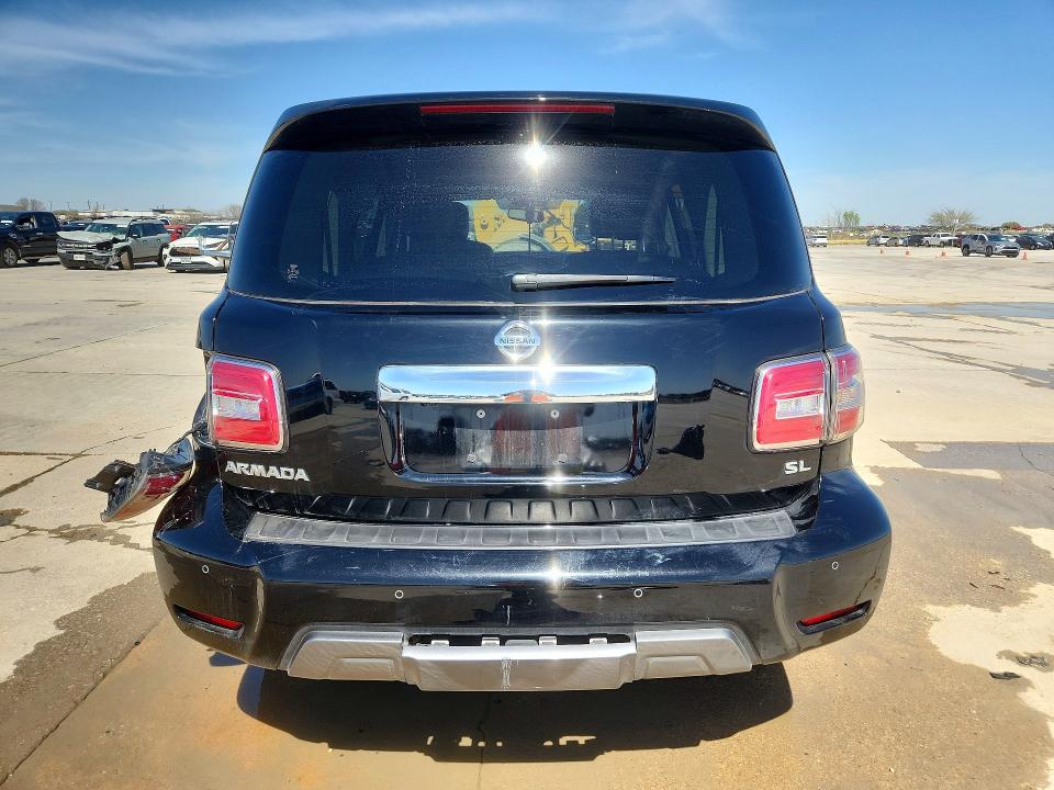 2019 Nissan Armada VIN JN8AY2ND2K9086824 COPART salvage auction — REAR END, Tx - Salvage Vehicle Title, sold $3,400 on 2026-07-30 (photo 6)