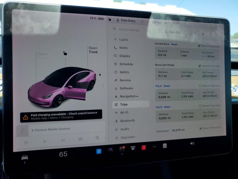 2021 Tesla Model 3 VIN 5YJ3E1EAXMF016168 COPART salvage auction — FRONT END, Tx - Salvage Vehicle Title, sold $5,200 on 2026-07-14 (photo 9)