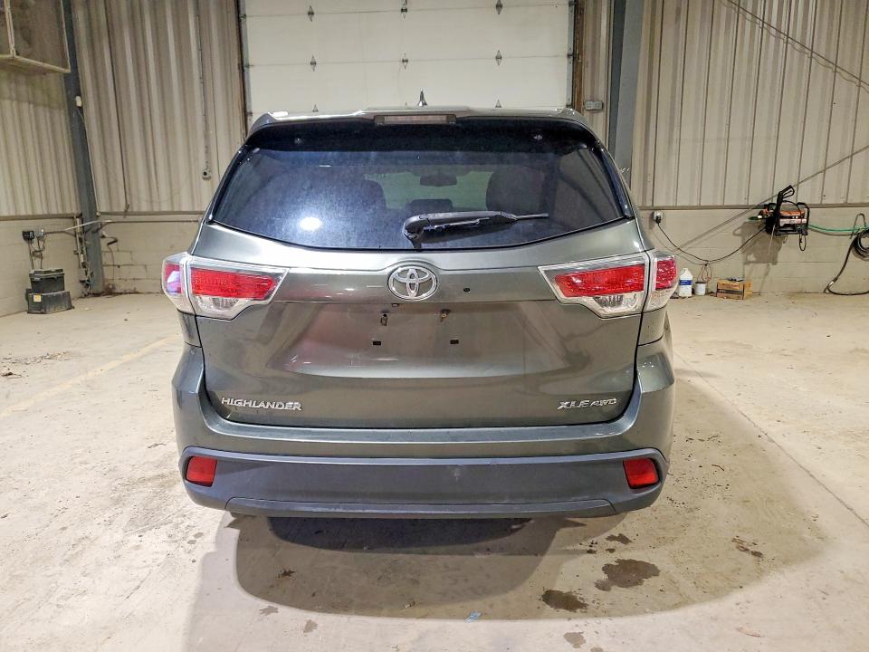 2016 Toyota Highlander VIN 5TDJKRFH7GS321198 COPART salvage auction — FRONT END, Pa - Certificate Of Salvage, sold $6,800 on 2026-07-08 (photo 6)