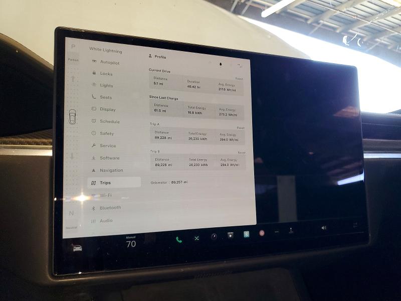 2022 Tesla Model s VIN 5YJSA1E67NF468812 COPART salvage auction — FRONT END, Ca - Salvage Certificate, sold $12,300 on 2026-07-02 (photo 9)