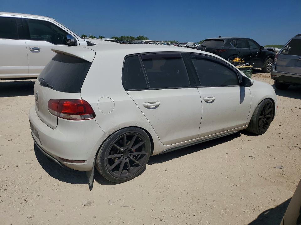 2013 Volkswagen Gti VIN WVWGV7AJ1DW121395 COPART salvage auction — MINOR DENT/SCRATCHES, Tx - Salvage Vehicle Title, sold $2,800 on 2026-07-02 (photo 3)