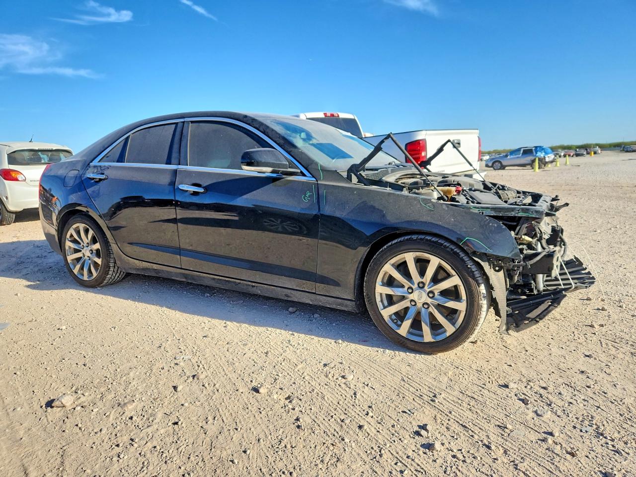 2017 Cadillac ATS VIN 1G6AB5RX1H0115197 COPART salvage auction — Front End, TX - SALVAGE VEHICLE TITLE, sold $1,450 on 2026-07-09 (photo 4)