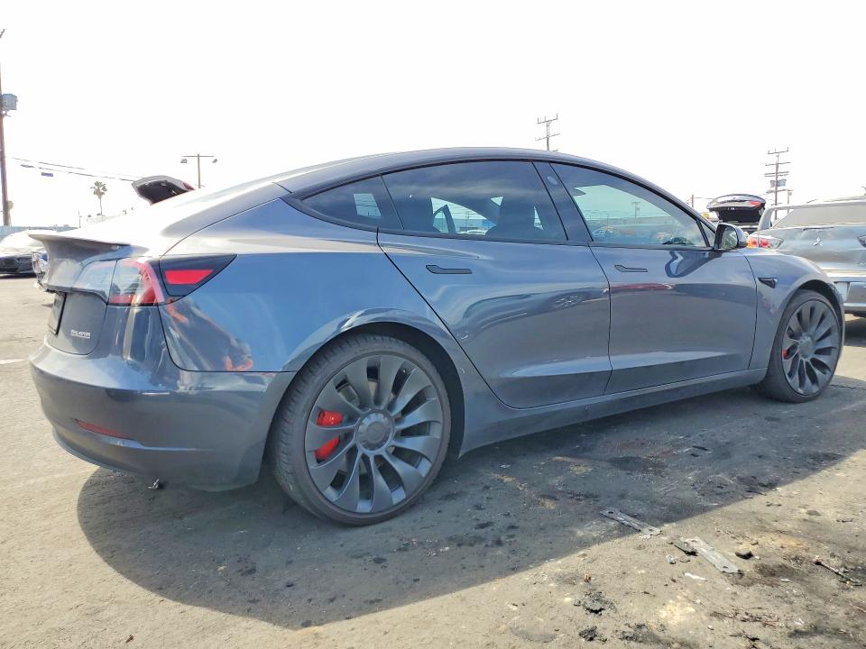 2023 Tesla Model 3 VIN 5YJ3E1EC0PF503854 COPART salvage auction — SIDE, Ca - Salvage Certificate, sold $10,300 on 2026-07-08 (photo 3)