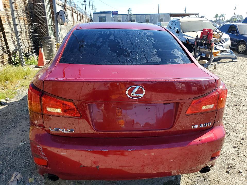 2006 Lexus Is VIN JTHBK262765022515 COPART salvage auction — FRONT END, Ca - Salvage Certificate, sold $400 on 2026-07-13 (photo 6)