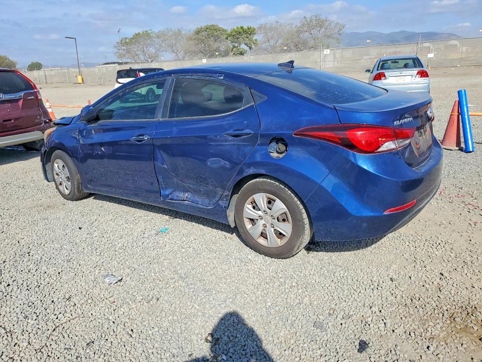 2016 Hyundai Elantra VIN 5NPDH4AE1GH703504 COPART salvage auction — FRONT END, Ca - Dis/Dlr/Exp Only Clean Title, sold $1,150 on 2026-07-10 (photo 2)