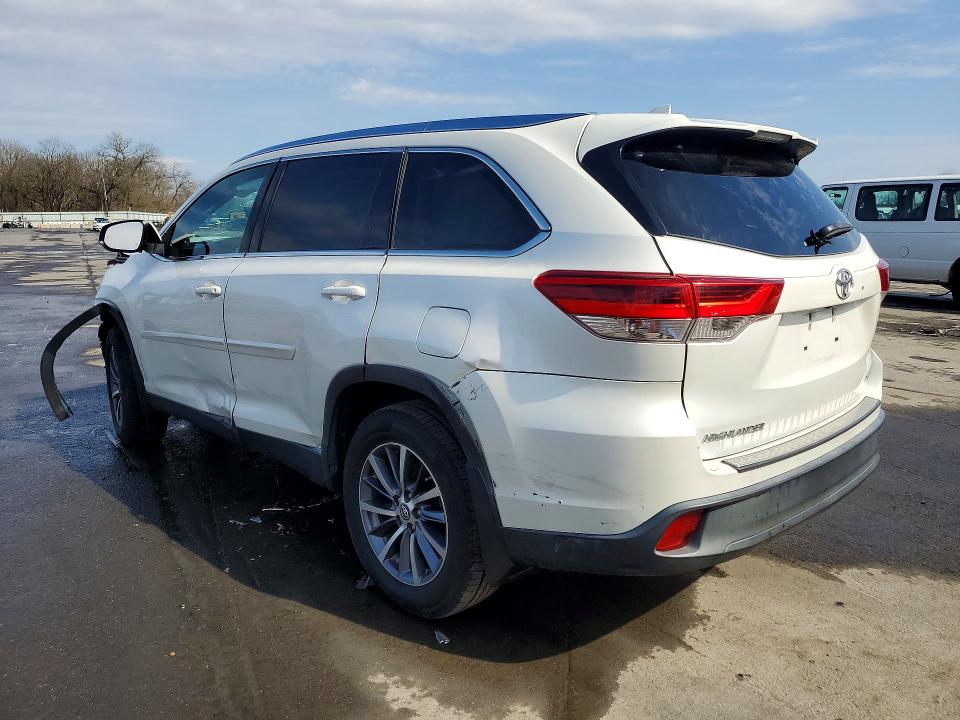 2019 Toyota Highlander VIN 5TDKZRFH8KS312079 COPART salvage auction — FRONT END, Nj - Cert Of Title-Salvage, sold $6,700 on 2026-08-01 (photo 2)