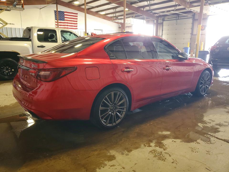 2023 Infiniti Q50 VIN JN1FV7DR0PM590882 COPART salvage auction — ROOF, Md - Cert Of Salvage > 75% Damage, sold $7,000 on 2026-07-24 (photo 3)