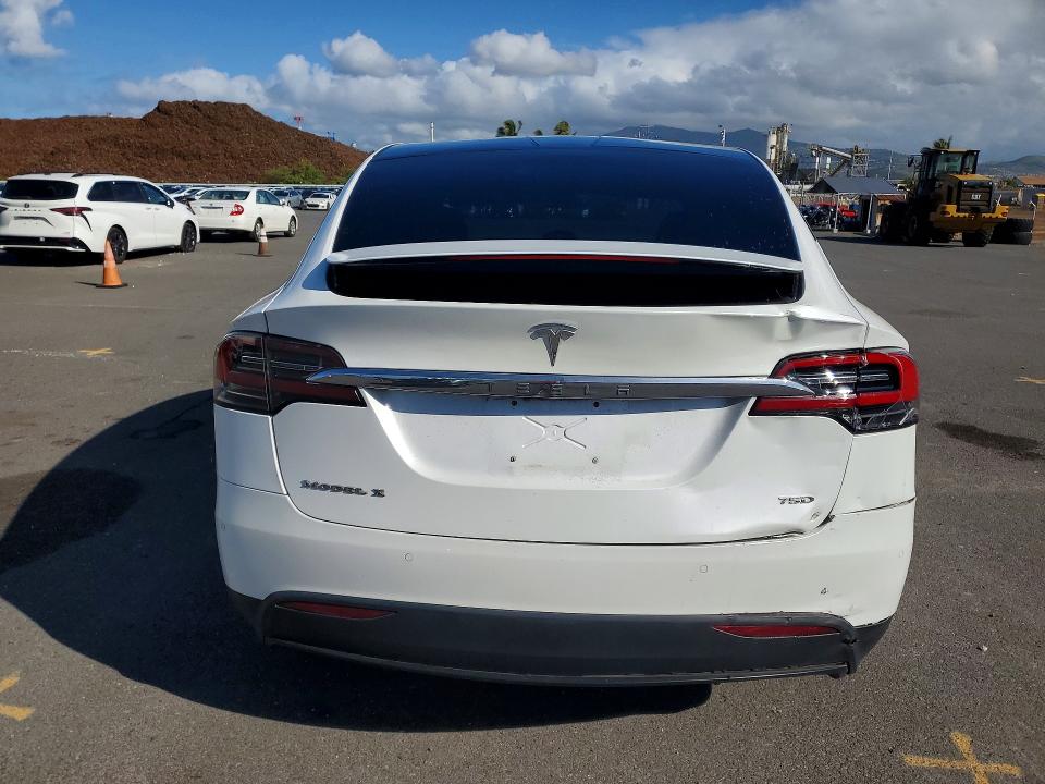 2017 Tesla Model x VIN 5YJXCAE26HF057192 COPART salvage auction — REAR END, Hi - Certificate Of Title, sold $150 on 2026-06-29 (photo 6)