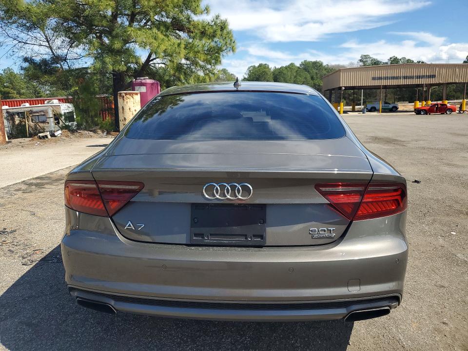 2016 Audi A7 VIN WAUWGAFC5GN096229 COPART salvage auction — WATER/FLOOD, Sc - Cert Of Title-Salvage Water, sold $4,150 on 2026-07-06 (photo 6)