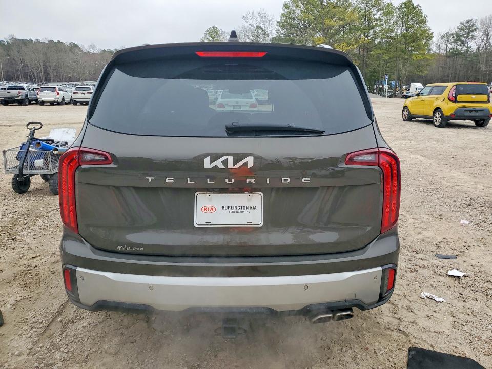 2024 Kia Telluride VIN 5XYP64GC3RG419603 COPART salvage auction — FRONT END, Nc - Salvage Certificate Of Title, sold $400 on 2026-07-10 (photo 6)