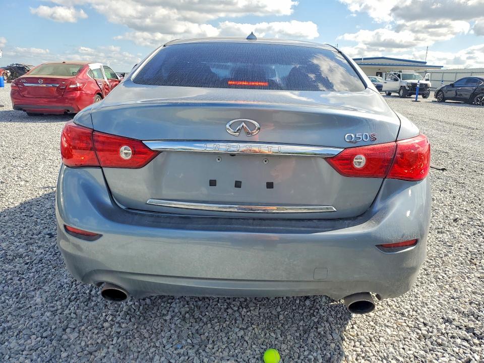 2014 Infiniti VIN JN1BV7APXEM690664 COPART salvage auction — FRONT END, Tx - Salvage Vehicle Title, sold $2,000 on 2026-07-13 (photo 6)