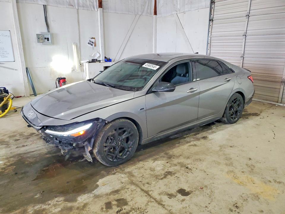 2025 Hyundai Elantra VIN KMHLR4DFXSU935042 COPART salvage auction — FRONT END, Ky - Cert Of Title-Salvage, sold $7,600 on 2026-07-13 (photo 1)