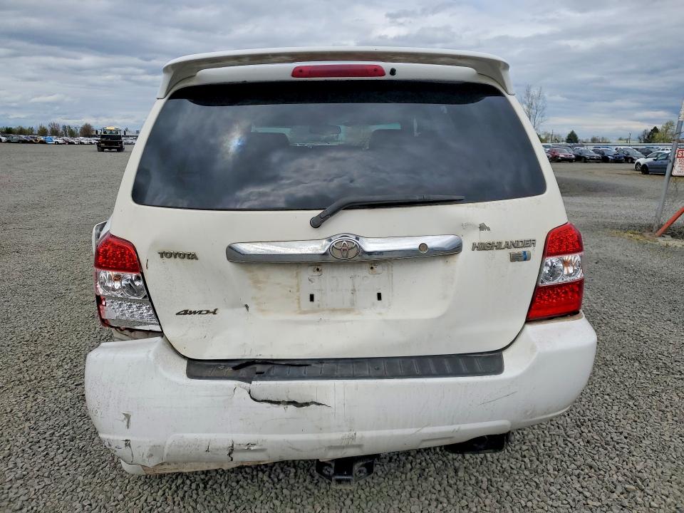2006 Toyota Highlander hybrid VIN JTEEW21AX60019991 COPART salvage auction — REAR END, Or - Lien Papers Salvage, sold $200 on 2026-07-14 (photo 6)